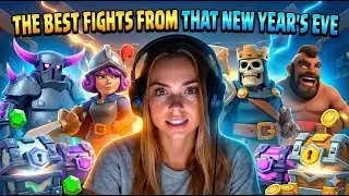 EPIC New Year's Eve Clash Royale Battles! Hog Rider, Valkyrie & Skeleton King Best Fights!