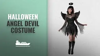 Halloween Angel Devil Costume Ideas: LAEMILIA Womens Lace Sexy Halloween Dark Angel Devil Fairy