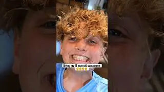 My 12 year old son gets his first perm! #shorts