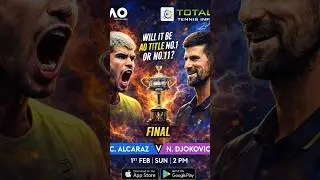 Djokovic Vs Alcaraz  Australian Open Final, Who Will Lift the Title , Live Tennis  #ao2026 #tennis