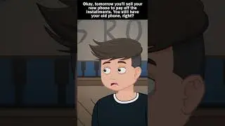 Selling A Cell Phone To Pay Installments #animation #scary #horrorstories #horror #funny #ghost