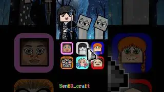 Minecraft Wednesday characters and sprunki new song #Minecraft #Wednesday #animation #sprunki