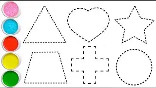 2D Shapes Drawing | Easy Shapes for Kids | Learn Shapes Step by Step