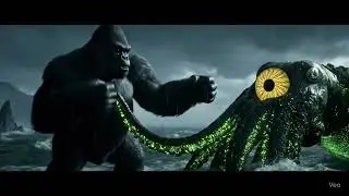 king KONG vs GIANT SQUID - Fight Scene - Kong: Skull Island&nbsp; | King Kong vs Giant Squid Video