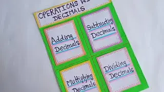 Operation with Decimals Math project| #mathproject | Addition subtraction of Decimals math project |
