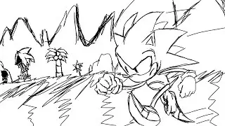 Burning/ Sonic Vs Black And White Sonic