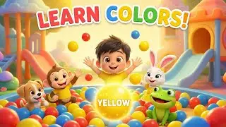 Teach Your Toddler Colors with Dancing Balls | Kiku & Friends Color Song!