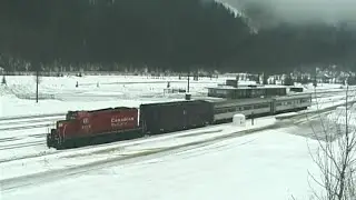 Canadian Pacific Trains on the Laggan Sub in January 2005