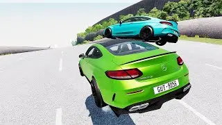 Cars Vs Speed Downhill Jump Driver #2 - BeamNG Drive