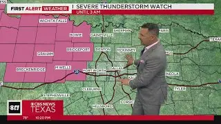 Severe thunderstorm watch in effect until 3 a.m.