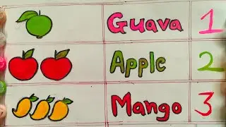 Learn Fruits with Guava 🍈 | Fruit Names, Colors & Counting for Kids | Preschool Learning