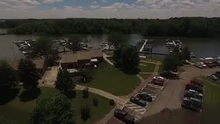 Drone 4 Shows arial veiw of local flooding