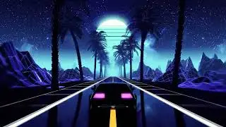 Relaxing Screensaver   Retrowave Animation Looping 8 Hours HD