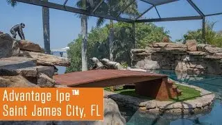 Walkway and Pool Bridge made with Advantage Ipe&trade;