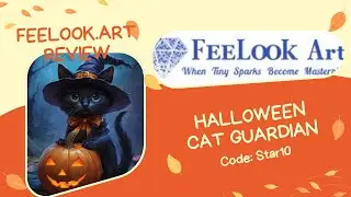 Кот-хранитель на Хэллоуин 🐾 | Распаковка и обзор алмазной картины #FeeLook.art 🐈&zwj;⬛🎃