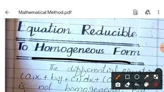 Equations Reducible to Homogeneous Form| MMP| Math kitchen Recipes
