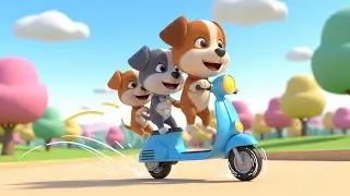 Три маленьких щенка на самокате 🐶🛴😄 | мультфильм для детей и веселые приключения