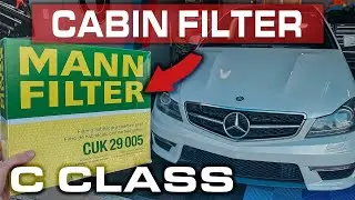 Замена салонного фильтра | W204 Mercedes C Class C300 C350 C63