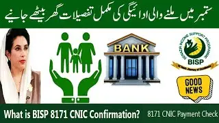 BISP 8171 CNIC Verification and Payment 2025 - BISP Official Full Guide -  13500 Qist update