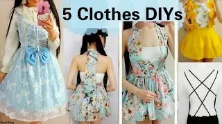 5 DIY Clothes Transformations | How to Transform/Upcycle your old clothes