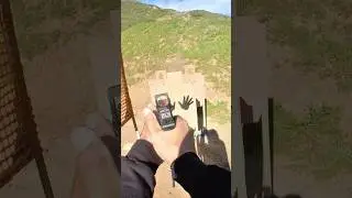 Far Steel and moving target! Galactic Pistol #range #competitiveshooting #shoot #mm2