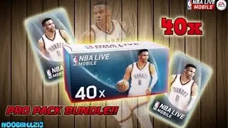 NBA Live Mobile 40 Pro Pack Bundle Opening! WORLDWIDE RELEASE!!