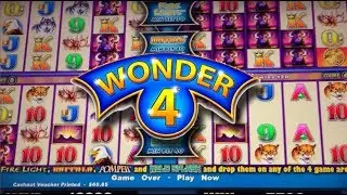 LIVE PLAY on Wonder 4 Slot Machine Buffalo with Bonuses and Big Win!!!