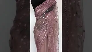 Mauve Designer Net Saree with Gota Work | Mirra Clothing