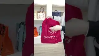 #canvasbag  Wholesale 12 Oz Reusable Red Cloth Custom Canvas Tote Bag Printed With Logo