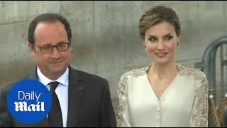 Queen Letizia looks chic on state visit to Paris with husband - Daily Mail