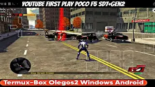 Spider Man Web Of Shadow Termux-Box Wine-GE-21 Android Gameplay + Settings Poco F5 Sd7+Gen2 Windows