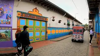 Most colorful town in Colombia 🌈🏩🕍 Guatap&eacute; 4K WALK