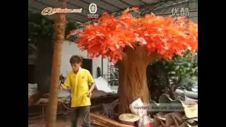 Visit famous artificial tree company.How to make artificial palm tree/cherry blossom tree?