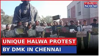 DMK Protest In Chennai: Unique Demonstration On Tamil Nadu Roads, DMK Distributes 'Halwa Packets'