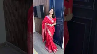 Красное сари Meesho karwachauth До ₹700 ❤️ #shorts #red #saree #karwachauth #festival #viral
