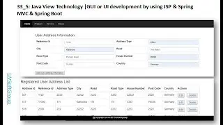 33_5: JSP |Spring Boot| Java View Technology|GUI or UI development|CRUD Operations| i18n