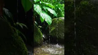 Beautiful rainfall in to leaf amazing creation natural 
