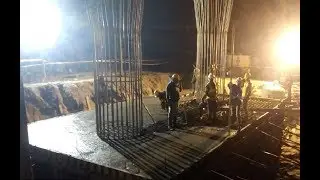 Padma Bridge Fly-Over Pile Cap Casting Work At Night Dhaka-Khulna (N8) 6 Lane Highway Project