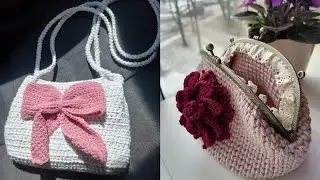 Эксклюзивная коллекция вязаных крючком сумок с эффектными деталями ручной работы