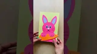Easy and Cute Easter card 🐰🎉 Card for Easter  #shorts #easter2021