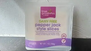#True Goodness by Meijer Pepperjack Cheese #meijer #veganfoodtastetest #veganpepperjackcheese 