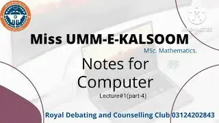 Basic Processing Cycle: ||CPU & Internal Memory||By Miss Umm-e-Kalsoom