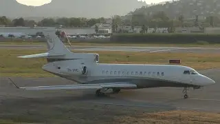 Dassault Falcon 7X | JetNetherlands | PH-UNC | Taking-off from Cannes [4K]