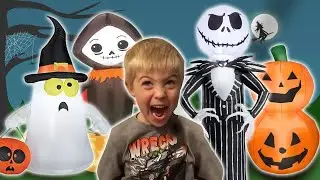 Little Max Unboxing Halloween Inflatables Video Compilation!