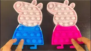 Twins Peppa Pig Pop It ASMR 💝 Satisfying Sound for Relaxing