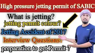 High pressure jetting permit of SABIC | Work permit of SABIC |