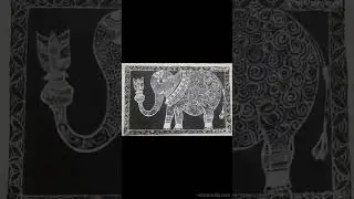 White Acrylic Elephant Brought to Life | When Art Starts to Move  #abstractart #acrylicpainting