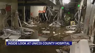 News Channel 11 tours inside of Unicoi County Hospital after Helene flood damage