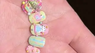TOP 5 CUTE NAIL DESIGNS WITH KITTY & MUSHROOM PATTERNS YOU CAN DO AT HOME | Day 101