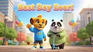 Panda & Lion Cub: Best Day Ever! | Kids Story | Bed Time Story For Kids | Animated Story.